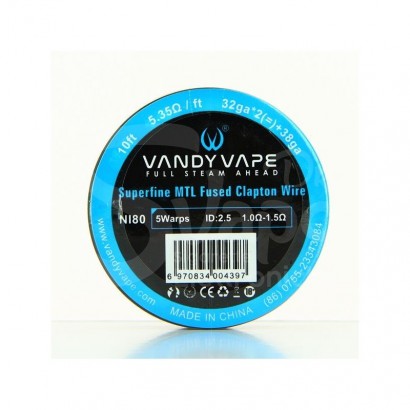 Widerstandsdampfdrähte-Vandy Vape Superfine MTL Ni80 Fused Clapton Wire 32X2 + 38ga-Vandy Vape