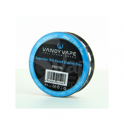 Resistive Vaping Wires Vandy Vape Superfine MTL SS316 Fused Clapton Wire 30X2 + 38ga
